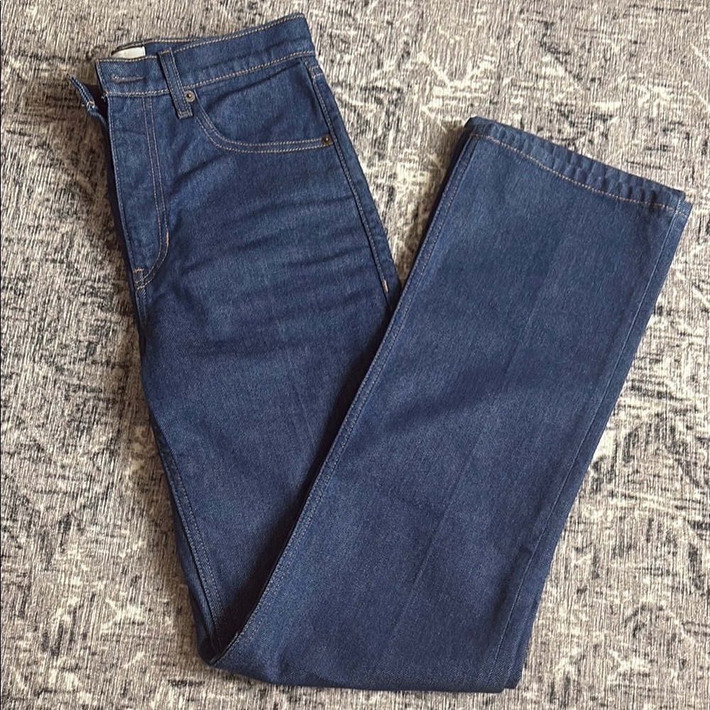 Banana Republic Blue High Rise Stacked Bootcut Jeans